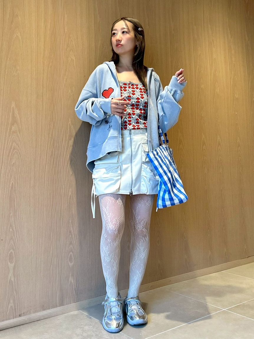 FURFUR「スヌーピーコラボルーズシルエットパーカー」|パーカー|