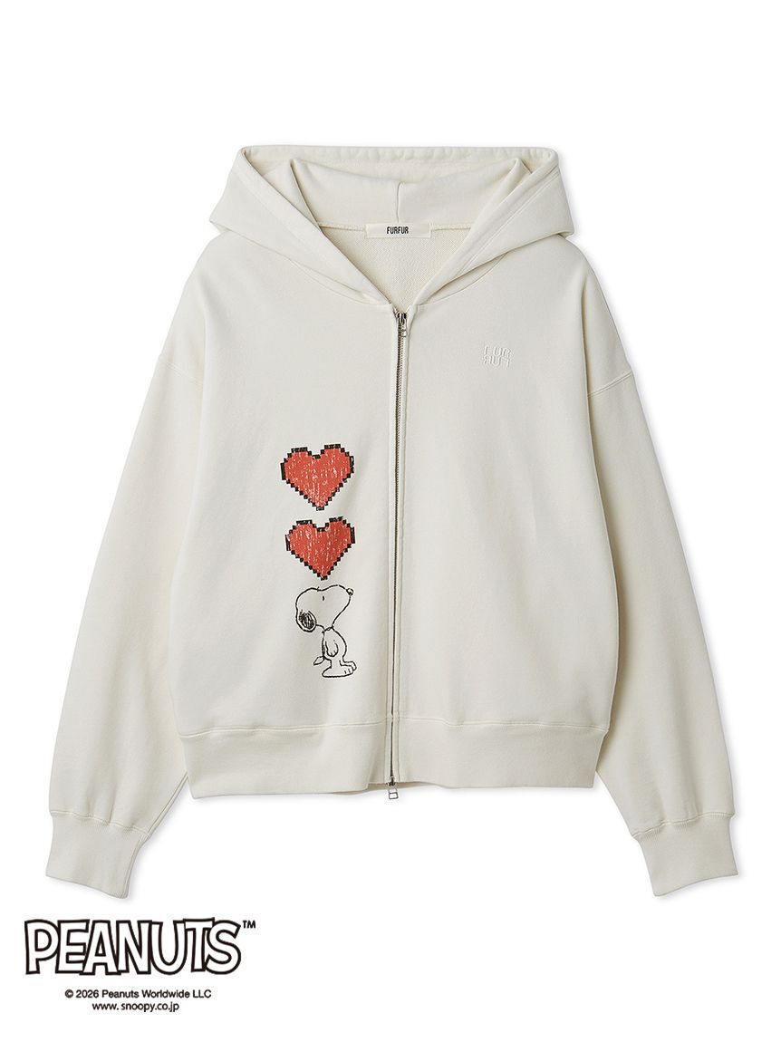 FURFUR「スヌーピーコラボルーズシルエットパーカー」|パーカー|