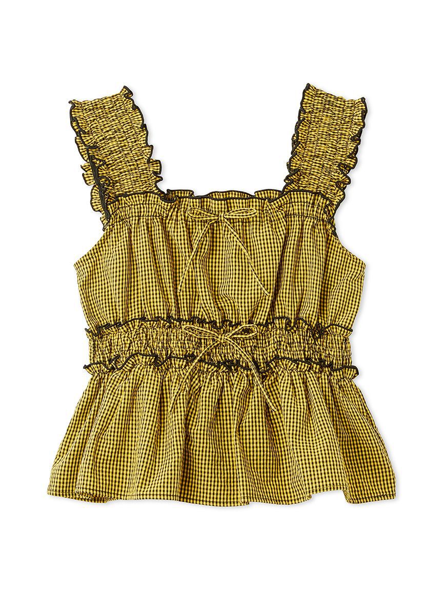 FURFUR「【WEB・一部店舗限定カラー】ギンガムチェックシャーリングブラウス」|シャツ・ブラウス|YEL