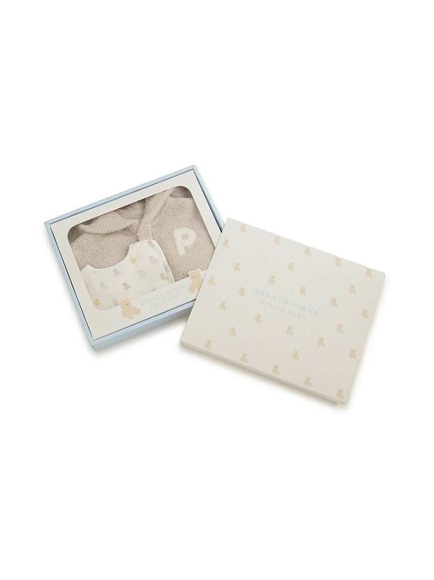 GELATO PIQUE KIDS & BABY「【ラッピング済み】【BABY】ベアポンチョ&スタイ2点セット ギフトBOX」|その他ベビー用品|