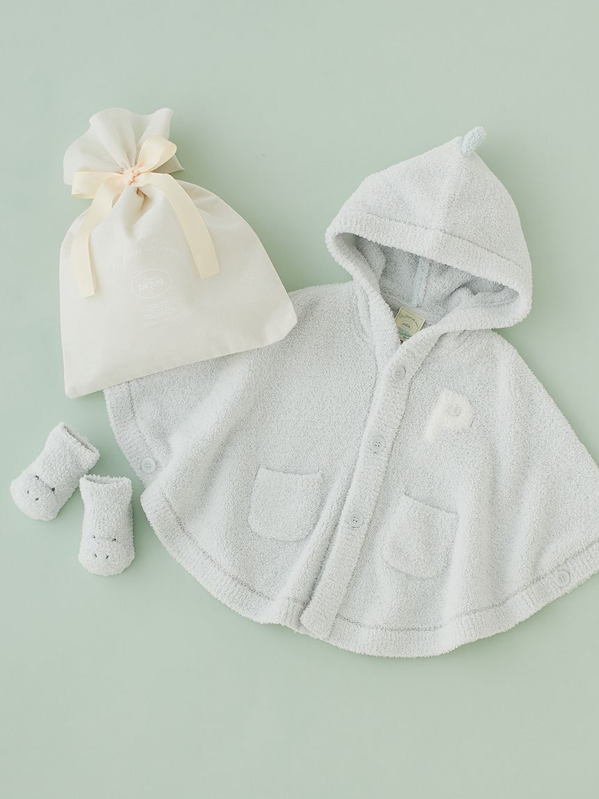 GELATO PIQUE KIDS & BABY「【ラッピング済み】【BABY】パウダーアニマルポンチョ＆ソックスSET」|その他ベビー用品|GRN