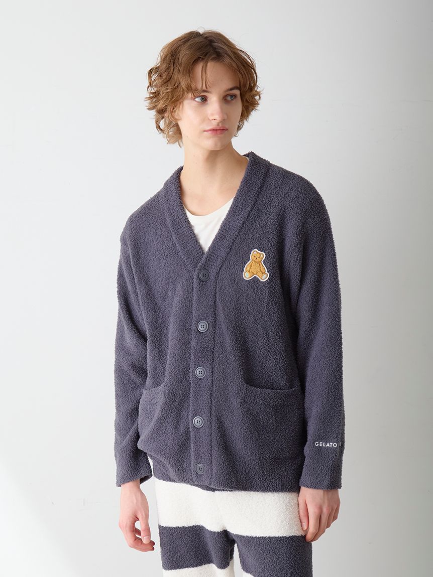 GELATO PIQUE HOMME「【ONLINE限定】【HOMME】ベビモコベアワンポイントカーディガン」|カーディガン|