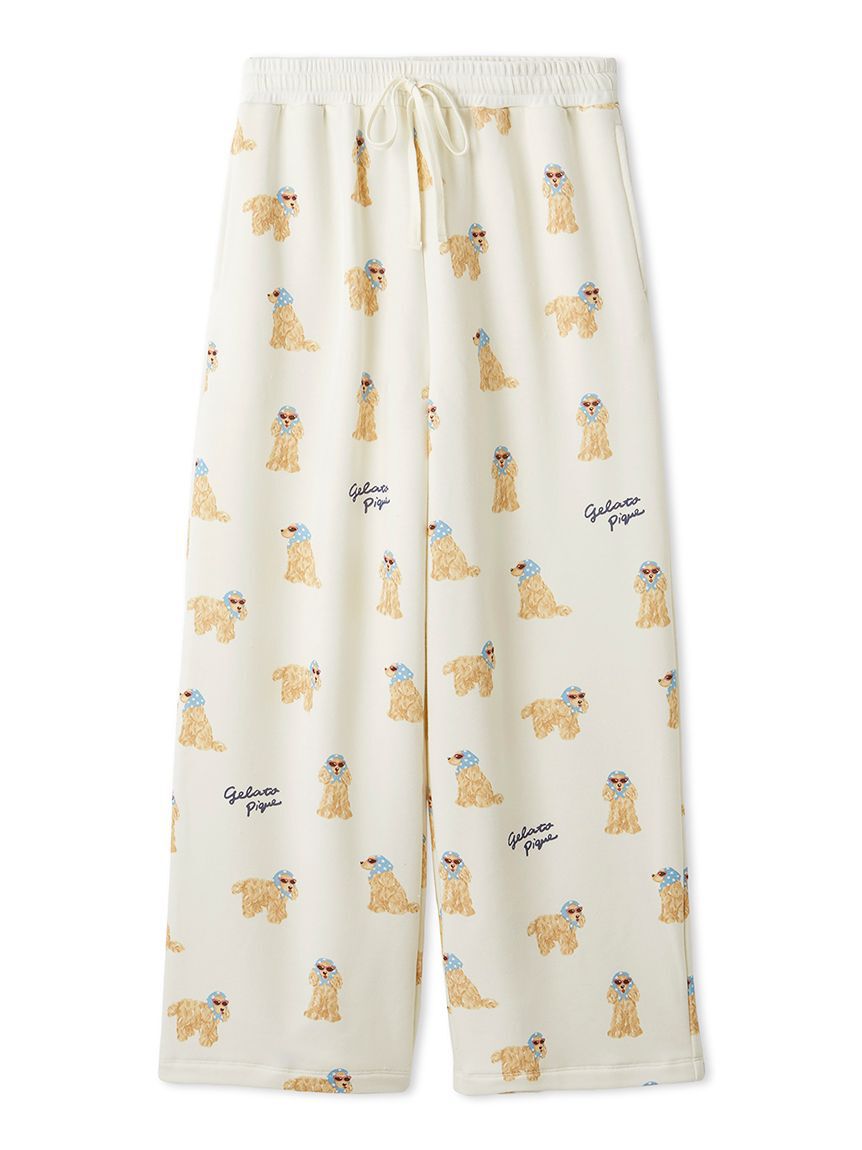 gelato pique「スカーフDOG柄ロングパンツ」|ルームウェア|OWHT