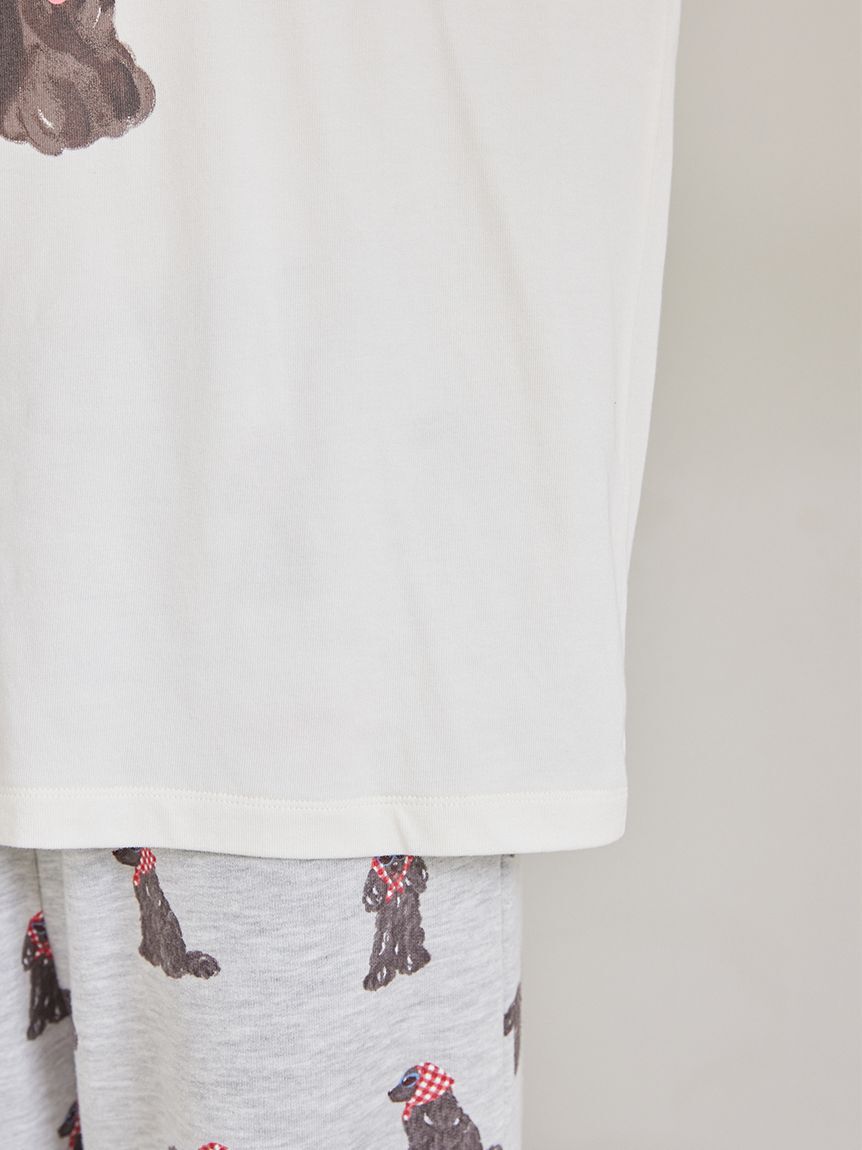 gelato pique「スカーフDOG柄ロングパンツ」|ルームウェア|