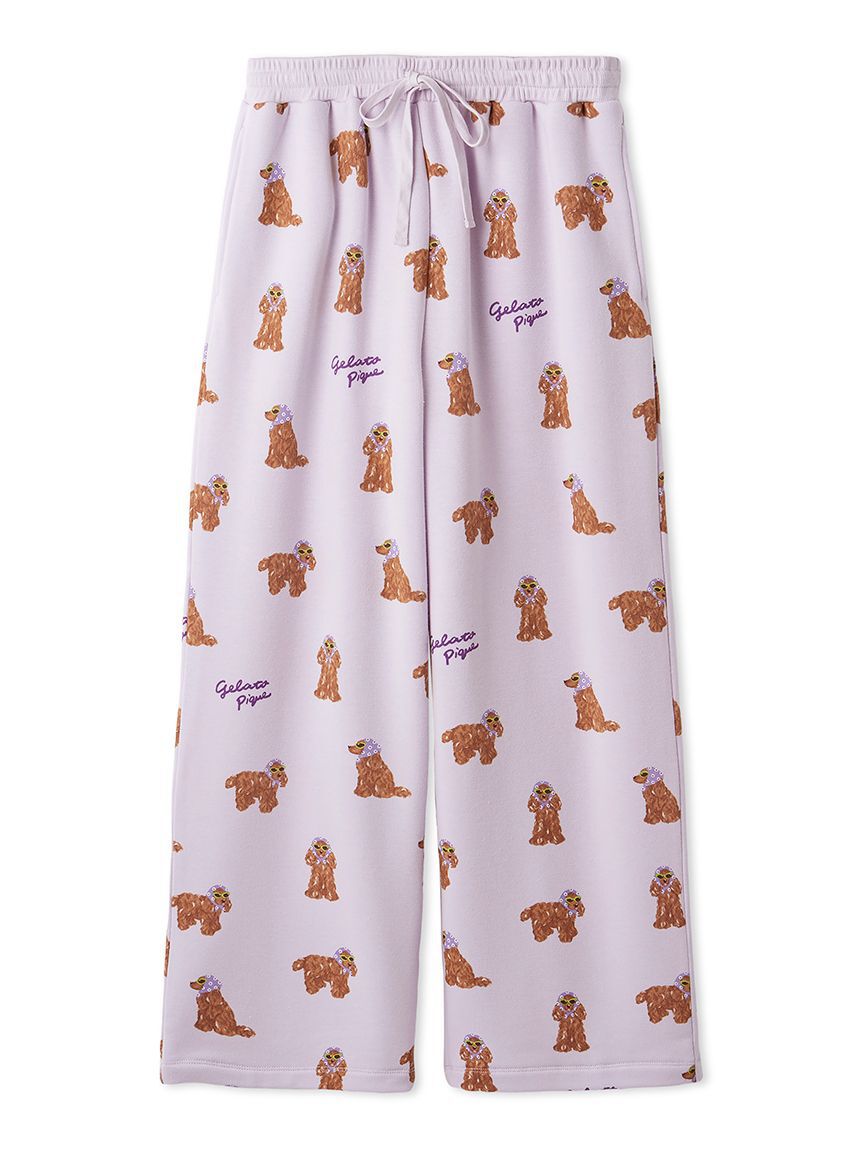 gelato pique「スカーフDOG柄ロングパンツ」|ルームウェア|PPL