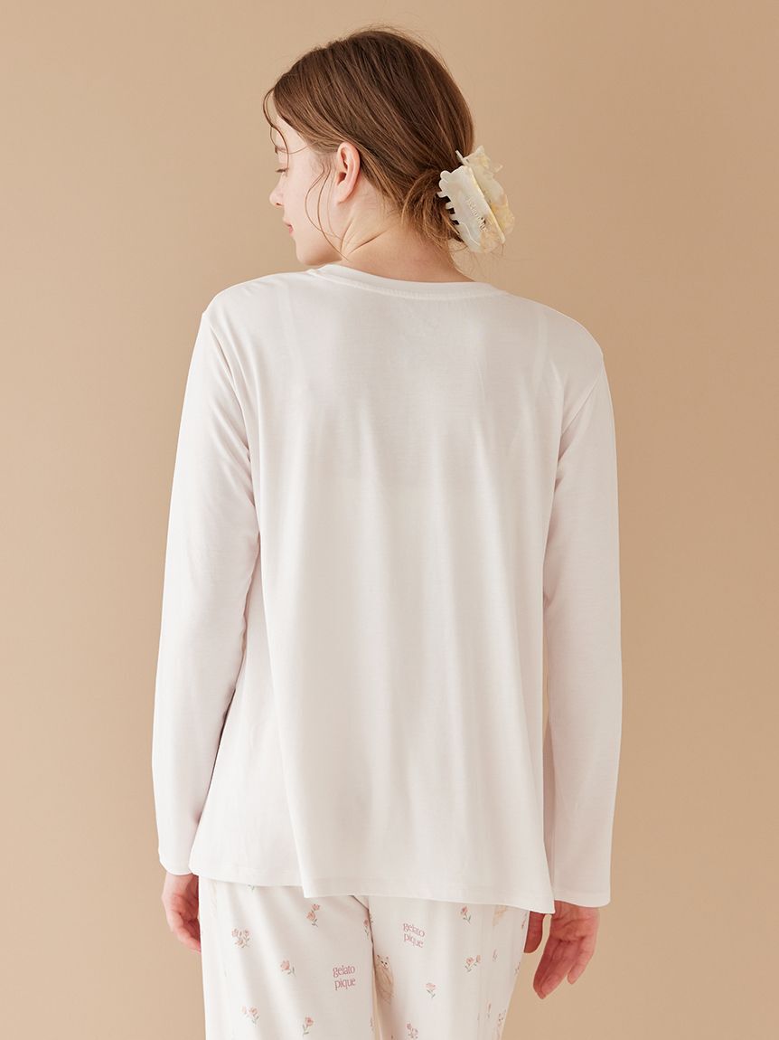 gelato pique「キャットワンポイントロンT」|ルームウェア|
