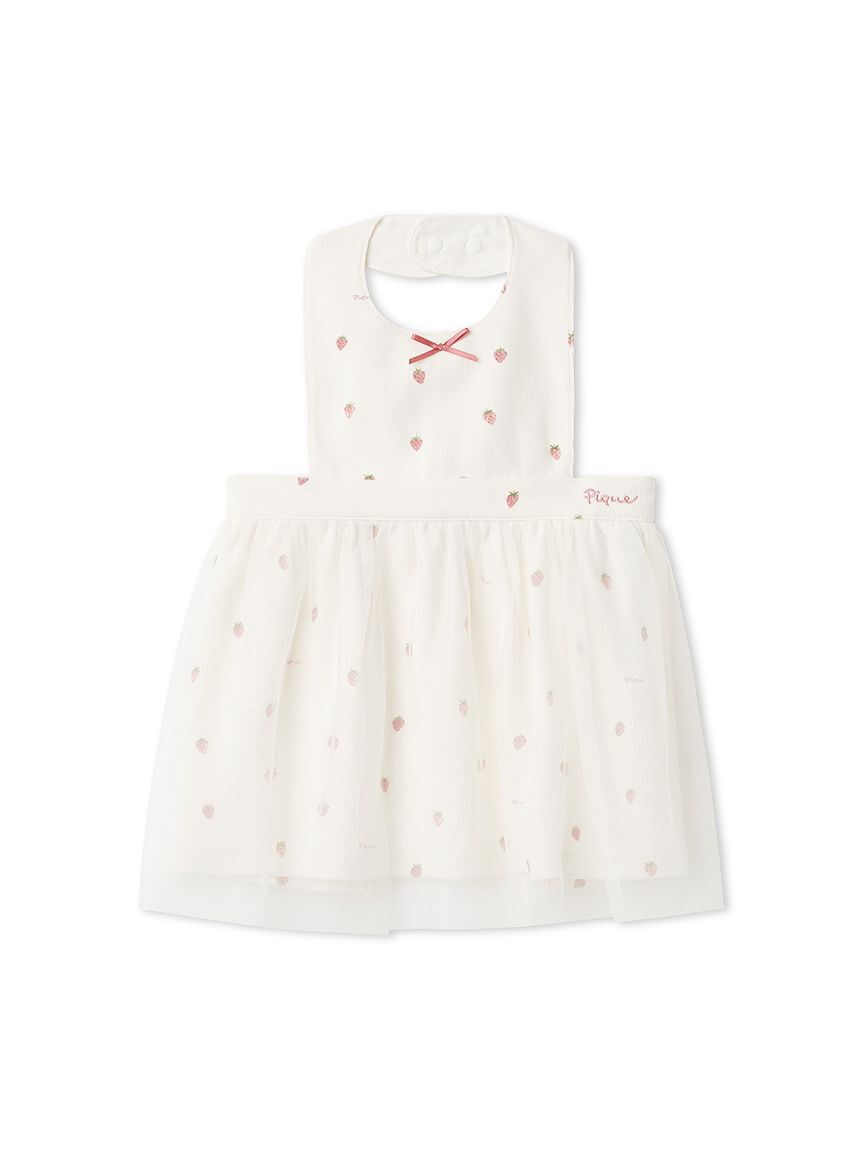 GELATO PIQUE KIDS & BABY「【BABY】ストロベリー柄チュールお食事エプロン」|スタイ|