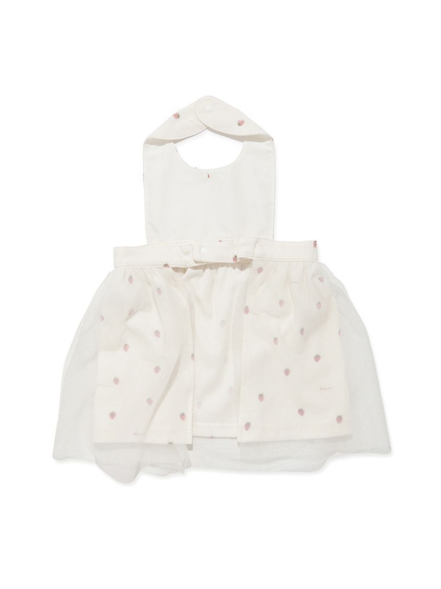 GELATO PIQUE KIDS & BABY「【BABY】ストロベリー柄チュールお食事エプロン」|スタイ|