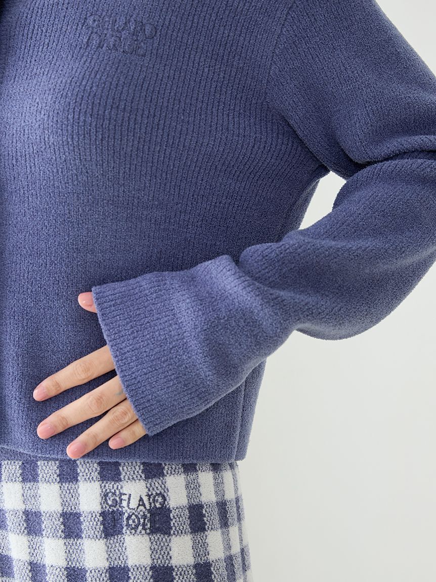 gelato pique「リブカーディガン&チェックロングパンツセット」|ルームウェア|