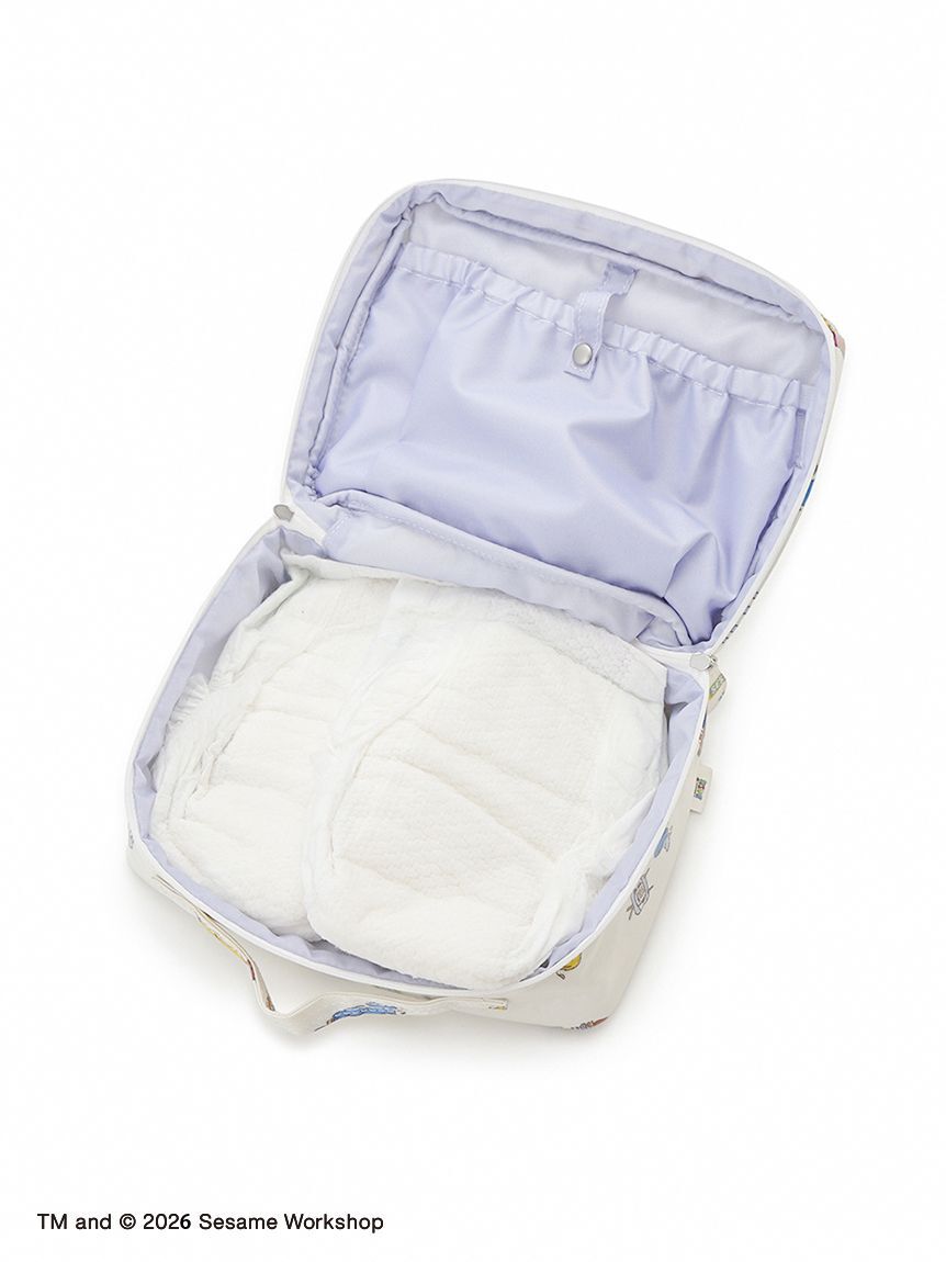 gelato pique「【SESAME STREET】総柄おむつポーチ」|マタニティ・ママグッズ|