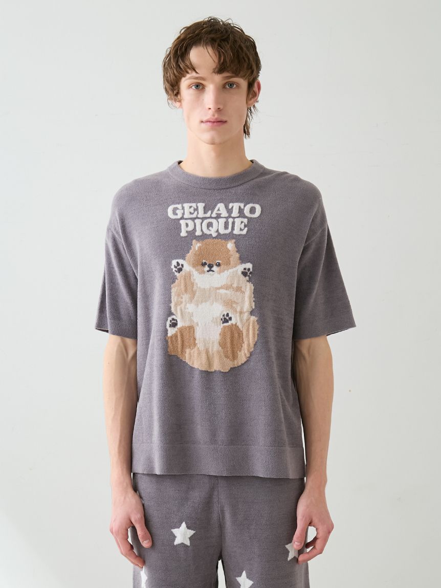 GELATO PIQUE HOMME「【ONLINE限定】【HOMME】ドッグジャガードプルオーバー&ハーフパンツセット」|ルームウェア|