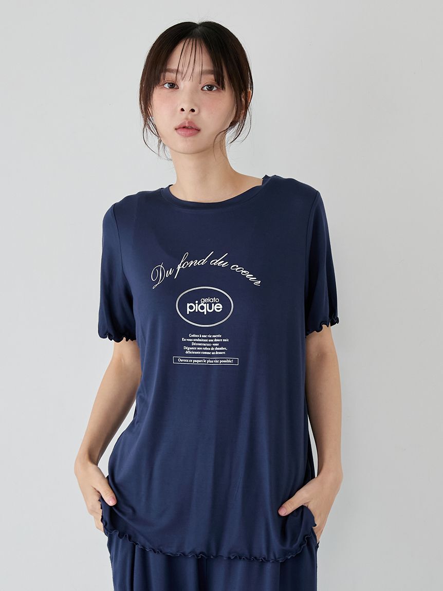 gelato pique「レーヨンロゴメローTシャツ」|ルームウェア|