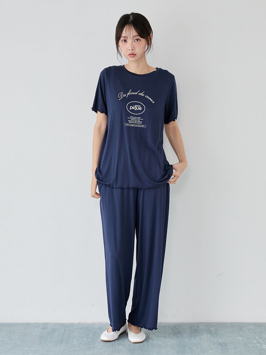 gelato pique「レーヨンロゴメローTシャツ」|ルームウェア|