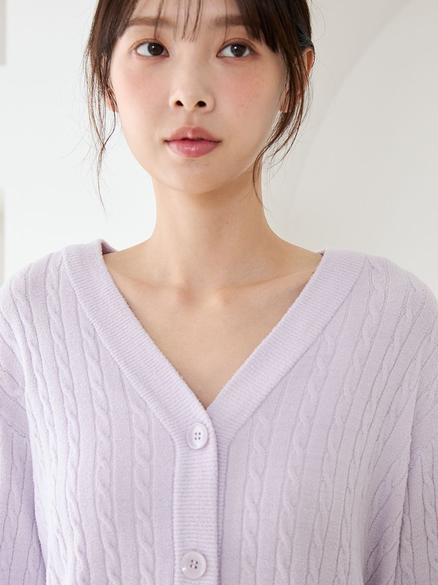 gelato pique「スムーズィーliteアランカーディガン」|ルームウェア|