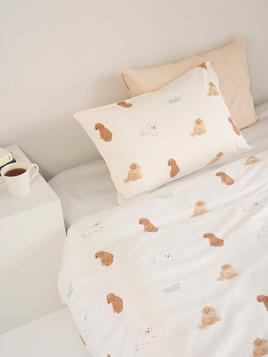 gelato pique Sleep「【Sleep】DOG柄プリント寝具２点セット(シングル)」|その他|