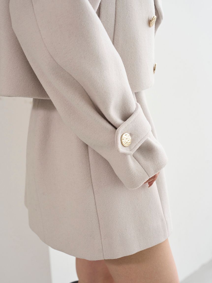 SNIDEL「ビッグカラーショートコート」|ピーコート|