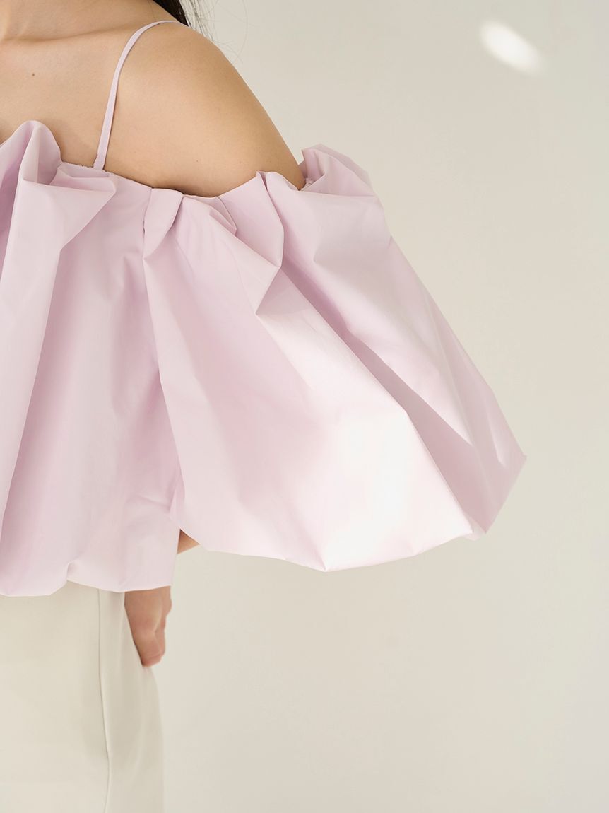 SNIDEL「オフショルタックバルーンブラウス」|シャツ・ブラウス|