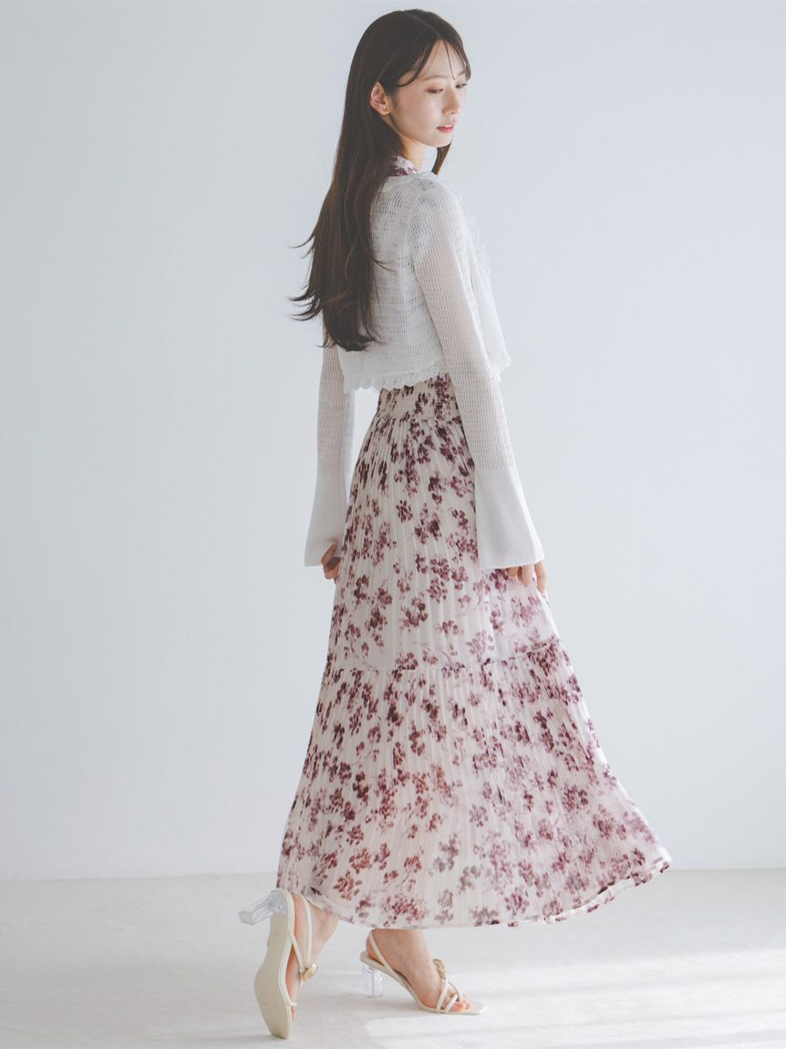 SNIDEL「シアーフリルコンパクトカーディガン」|カーディガン|