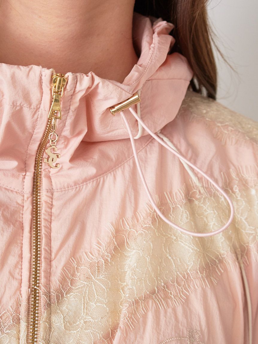 SNIDEL「【Chacott】コラボナイロンレースブルゾン」|ブルゾン・スタジャン|