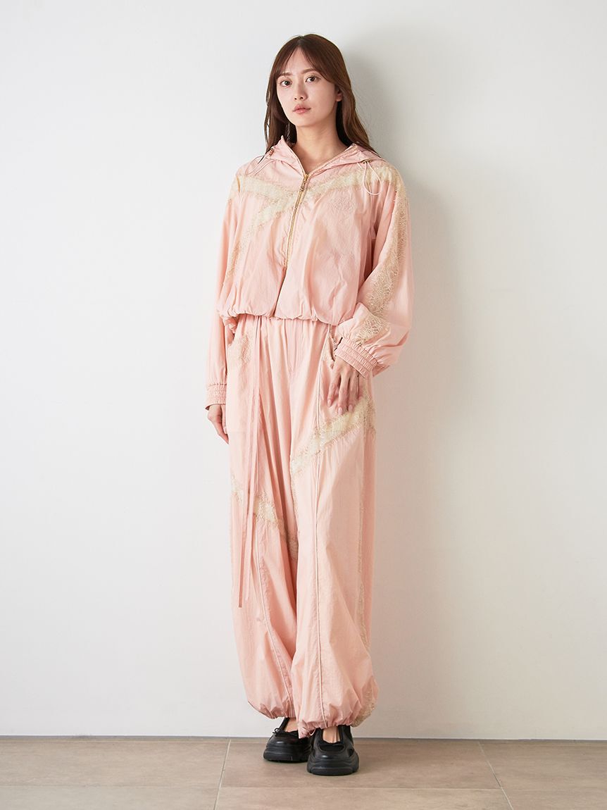 SNIDEL「【Chacott】コラボナイロンレースブルゾン」|ブルゾン・スタジャン|