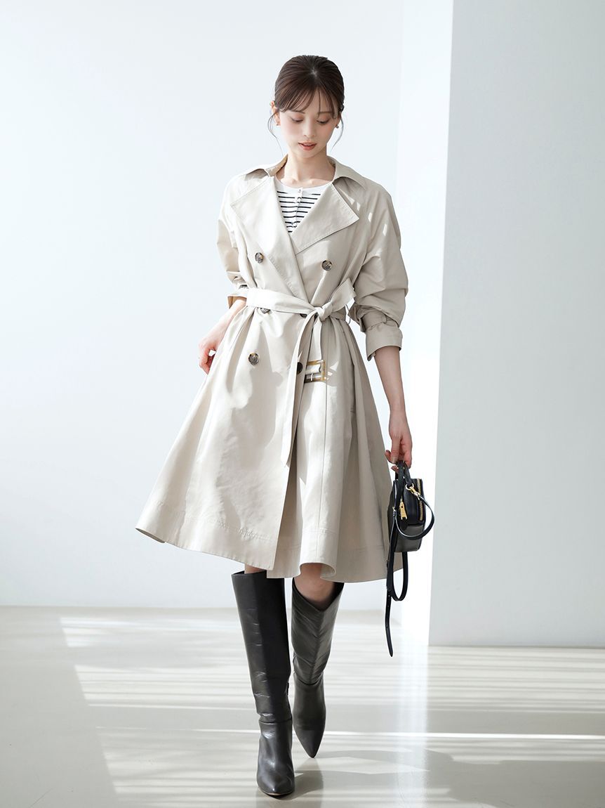 SNIDEL「バリエーションドレストレンチコート」|トレンチコート|