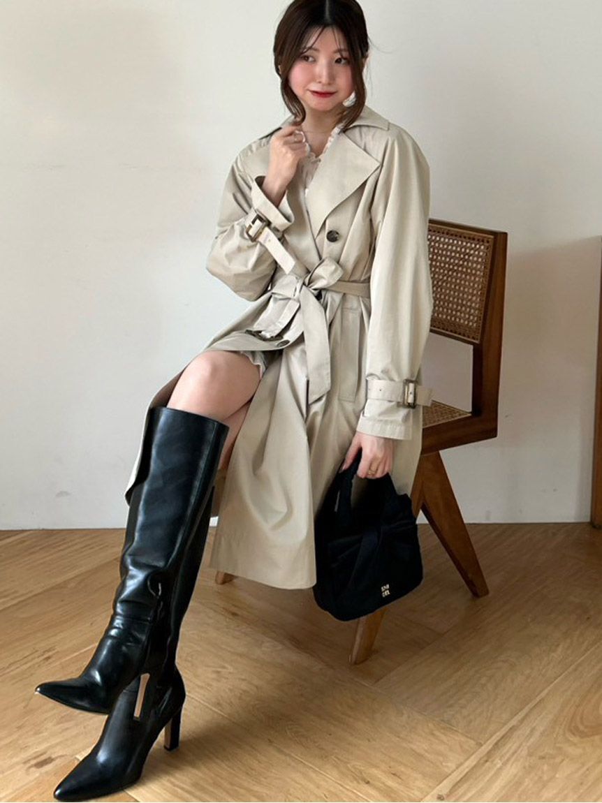 SNIDEL「バリエーションドレストレンチコート」|トレンチコート|