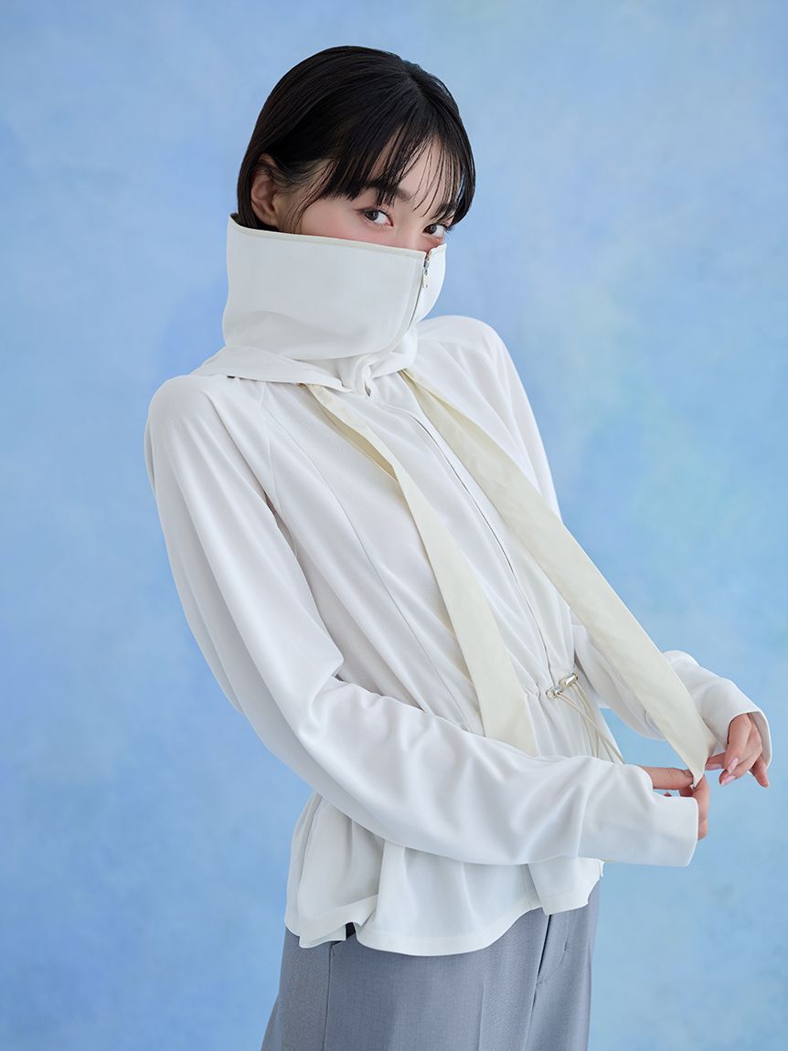 SNIDEL「【WEB限定/LUMISHADE】サンバイザー付きUVカットパーカー」|パーカー|