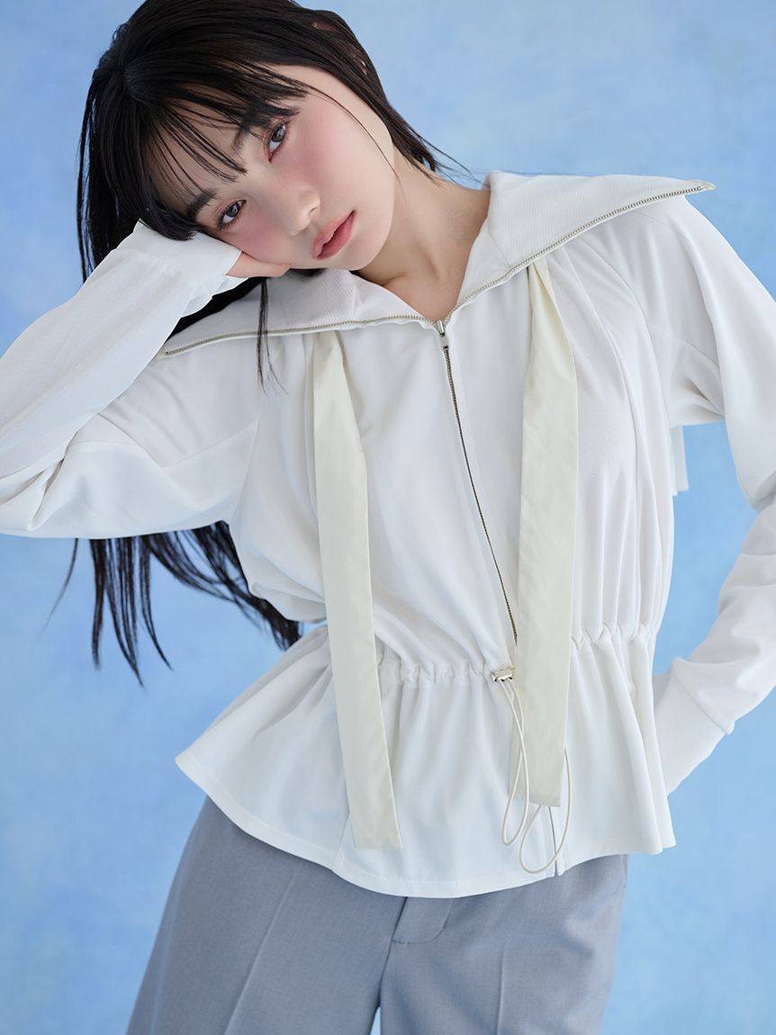 SNIDEL「【WEB限定/LUMISHADE】サンバイザー付きUVカットパーカー」|パーカー|