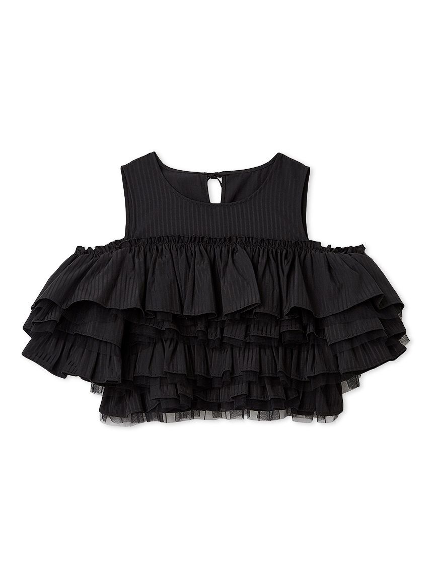 FRAY I.D「チュールコンビフリルティアードブラウス」|シャツ・ブラウス|