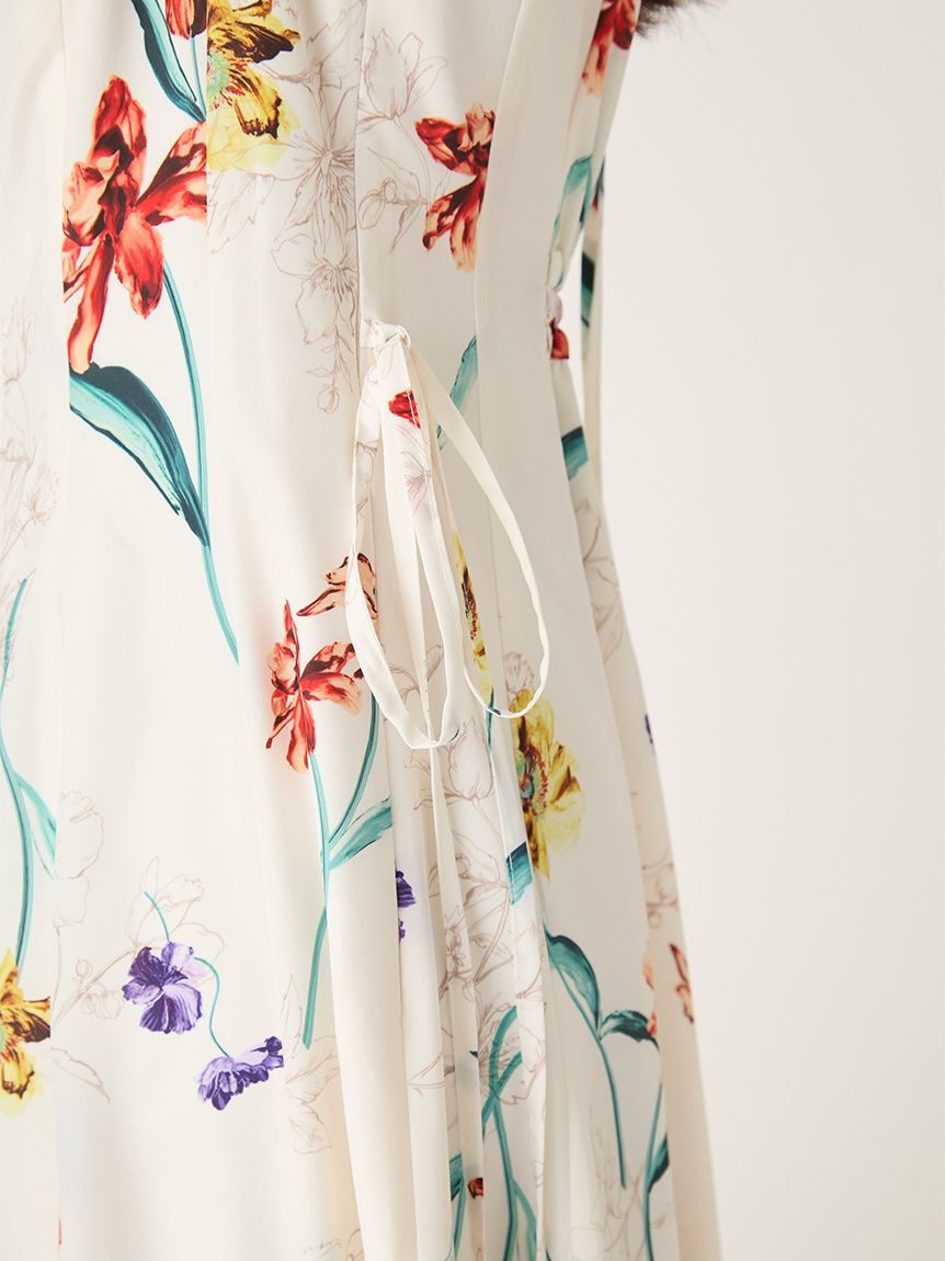 FRAY I.D「【00サイズあり】ボタニカルアシメパターンキャミワンピース」|ワンピース|