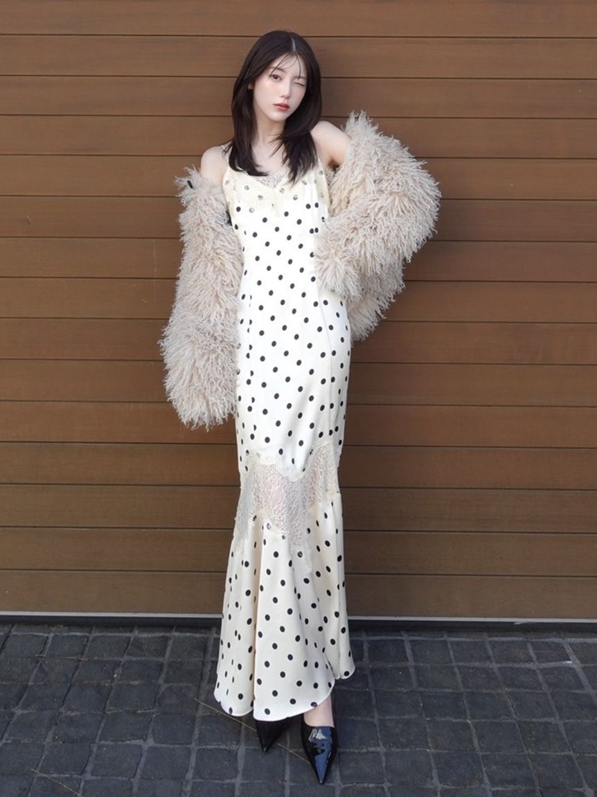 FRAY I.D「レーストリムマーメイドワンピース」|ワンピース|