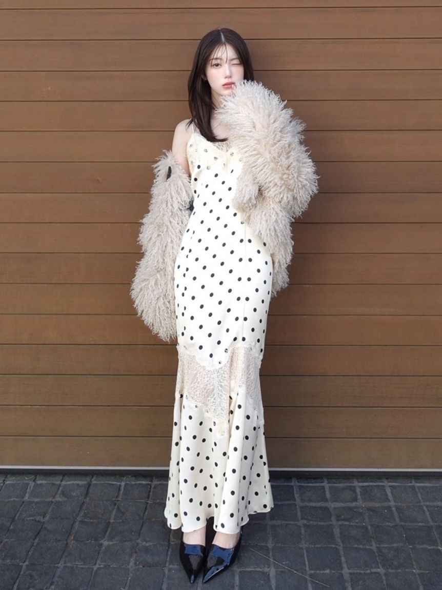 FRAY I.D「レーストリムマーメイドワンピース」|ワンピース|