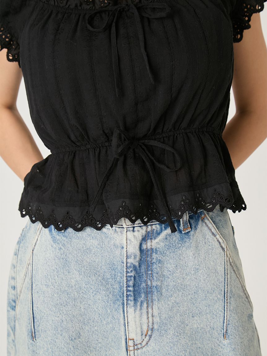 FRAY I.D「2wayフリルレースブラウス」|シャツ・ブラウス|