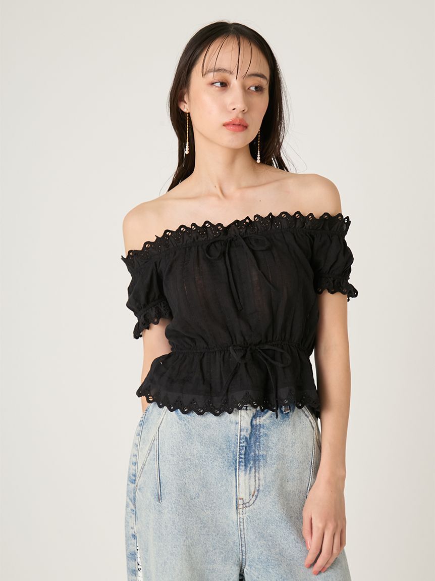 FRAY I.D「2wayフリルレースブラウス」|シャツ・ブラウス|