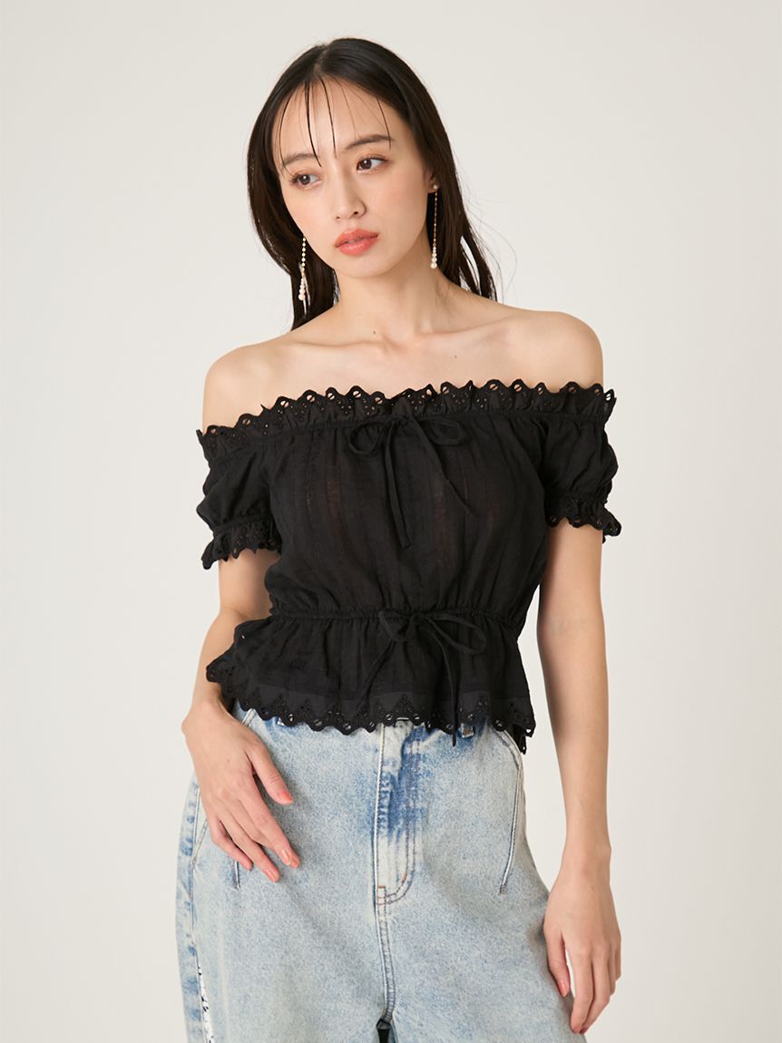FRAY I.D「2wayフリルレースブラウス」|シャツ・ブラウス|