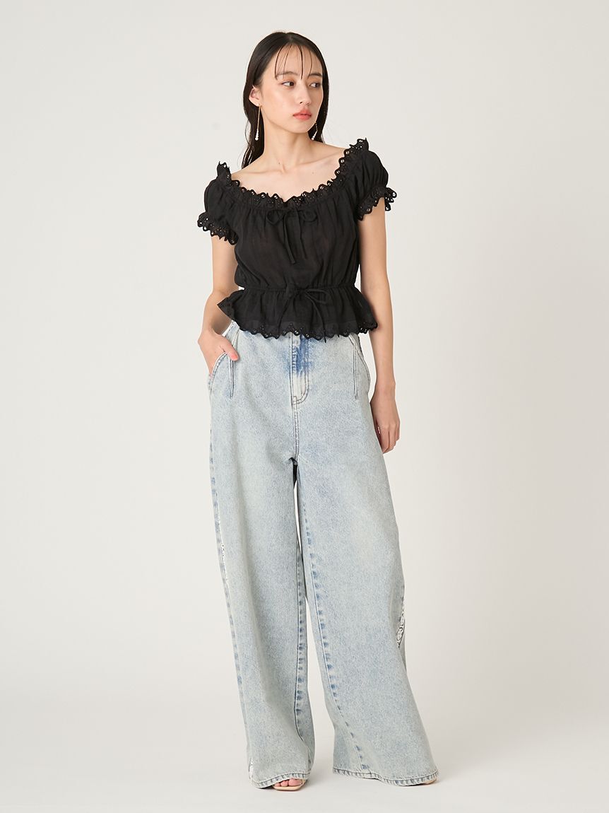 FRAY I.D「2wayフリルレースブラウス」|シャツ・ブラウス|