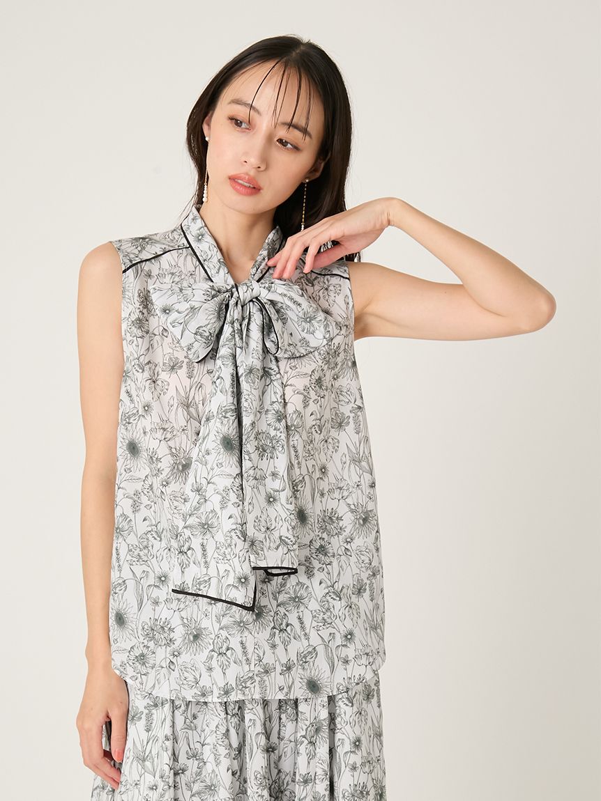 FRAY I.D「【FRAY I.D MADE WITH LIBERTY FABRIC】ボウタイブラウス／ウォッシャブル」|シャツ・ブラウス|