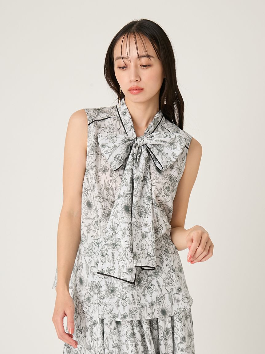 FRAY I.D「【FRAY I.D MADE WITH LIBERTY FABRIC】ボウタイブラウス／ウォッシャブル」|シャツ・ブラウス|