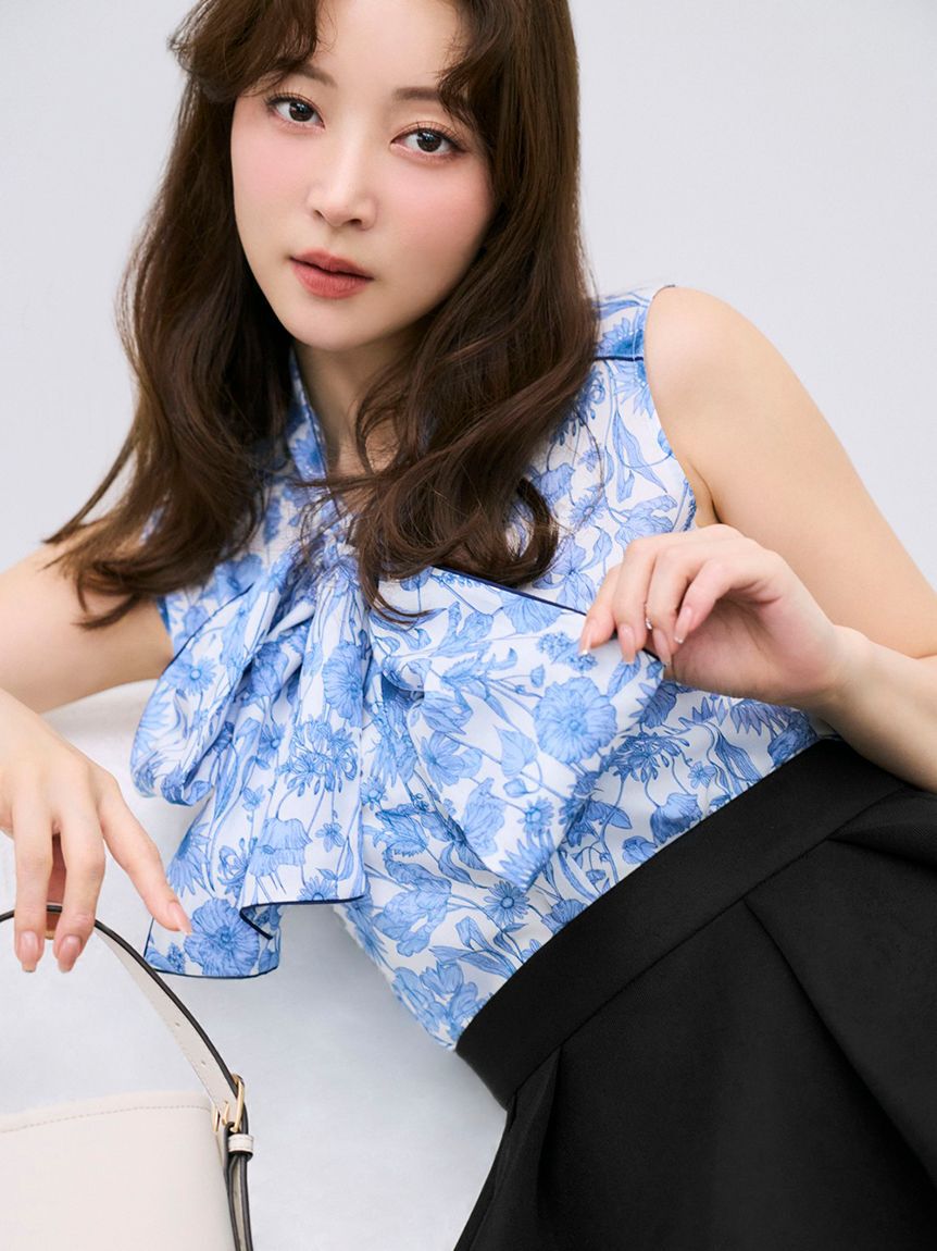 FRAY I.D「【FRAY I.D MADE WITH LIBERTY FABRIC】ボウタイブラウス／ウォッシャブル」|シャツ・ブラウス|