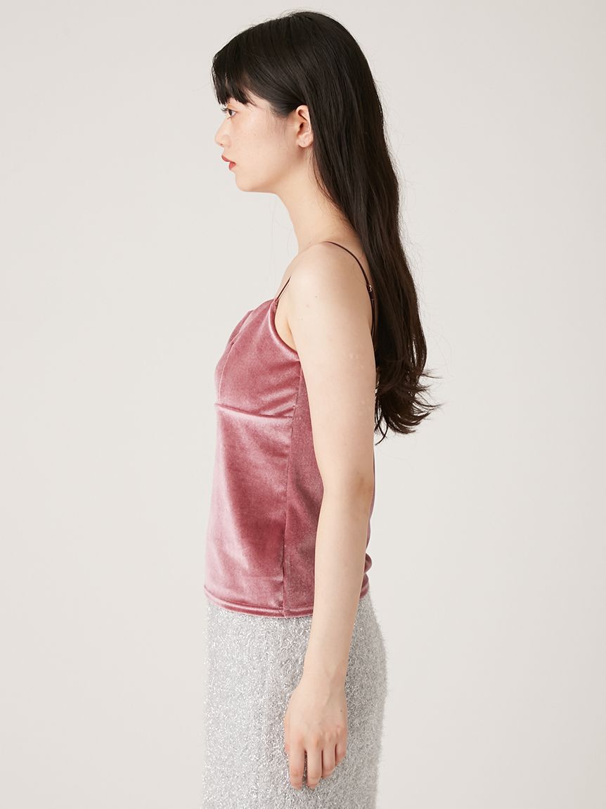 LILY BROWN Lingerie「【LILY BROWN Lingerie】カップインキャミ／ベロアマルチカラー」|インナー|