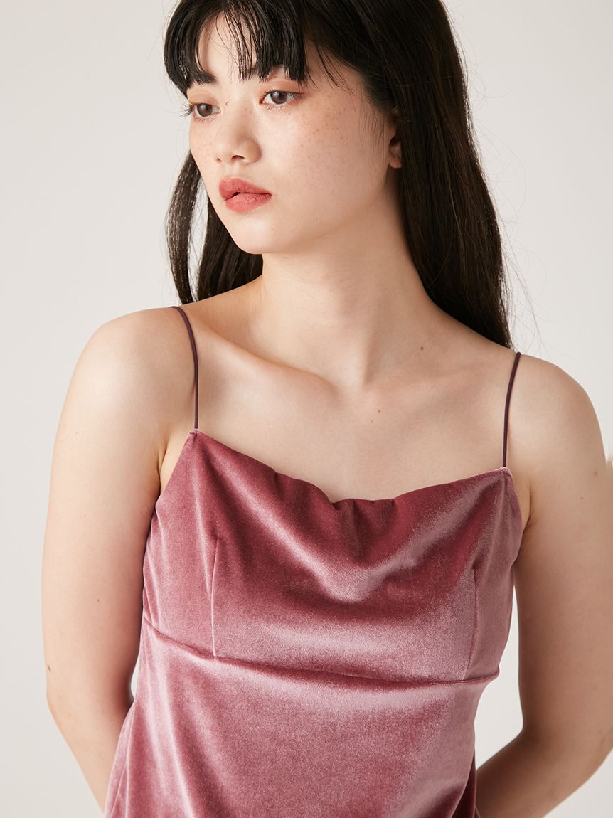 LILY BROWN Lingerie「【LILY BROWN Lingerie】カップインキャミ／ベロアマルチカラー」|インナー|