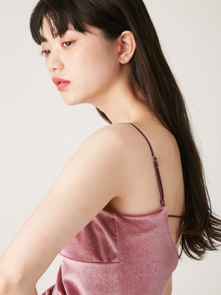 LILY BROWN Lingerie「【LILY BROWN Lingerie】カップインキャミ／ベロアマルチカラー」|インナー|