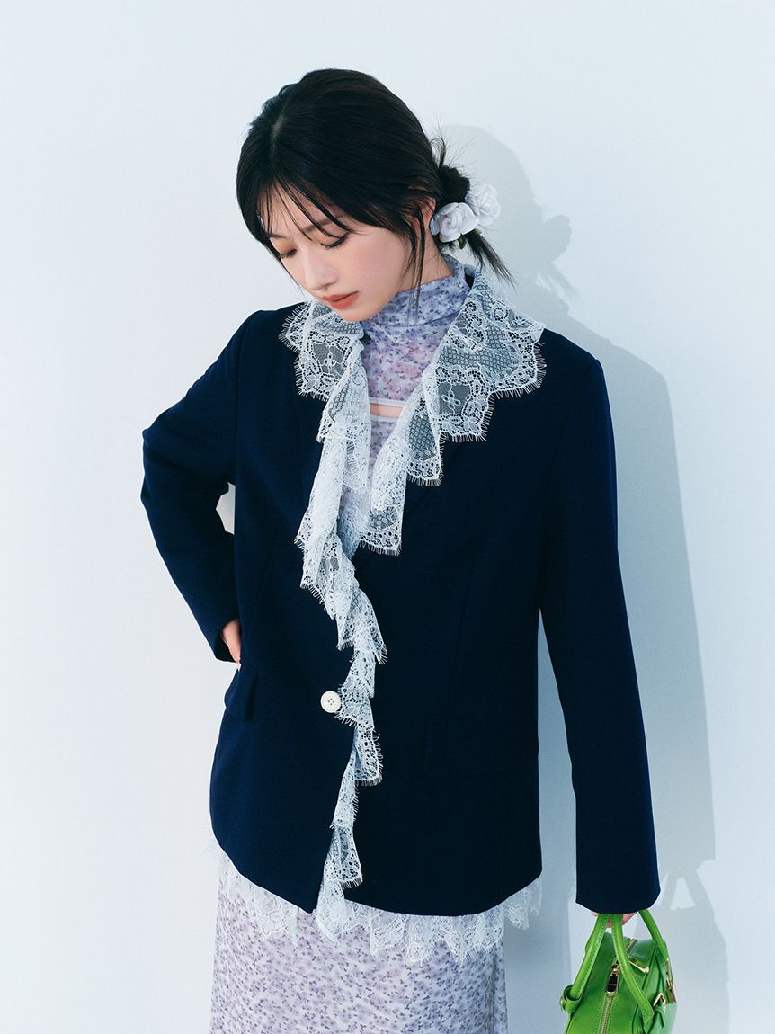LILY BROWN「2wayヴィンテージライクレースジャケット」|その他|NVY