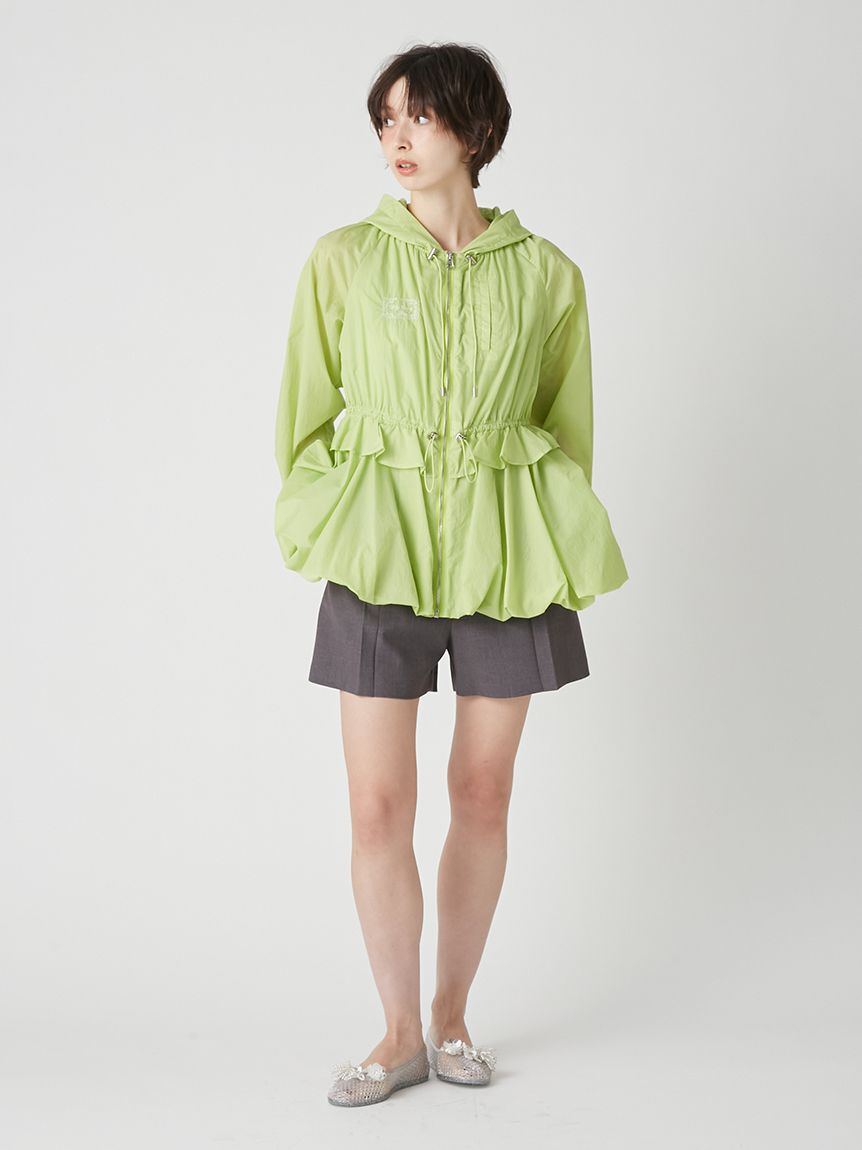 LILY BROWN「【UVカット】撥水ペプラムシアーブルゾン」|ブルゾン・スタジャン|