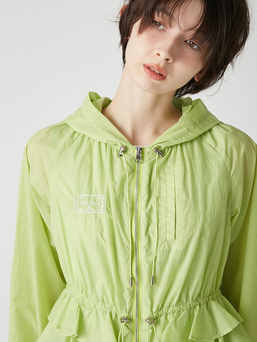 LILY BROWN「【UVカット】撥水ペプラムシアーブルゾン」|ブルゾン・スタジャン|