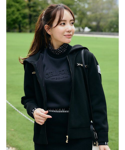 CELFORD「【CELFORD GOLF】　ニット２ＷＡＹフードアウター」|その他|BLK