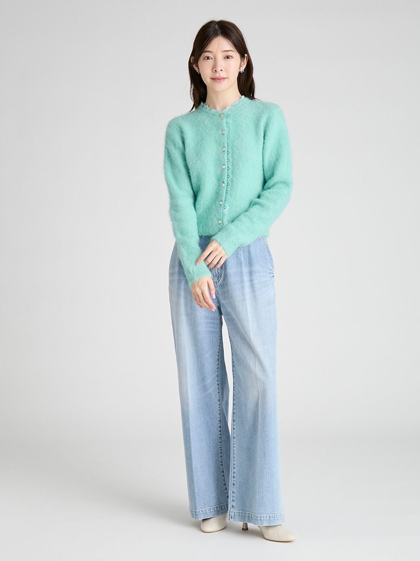 CELFORD「レーストリミングニットカーディガン」|カーディガン|