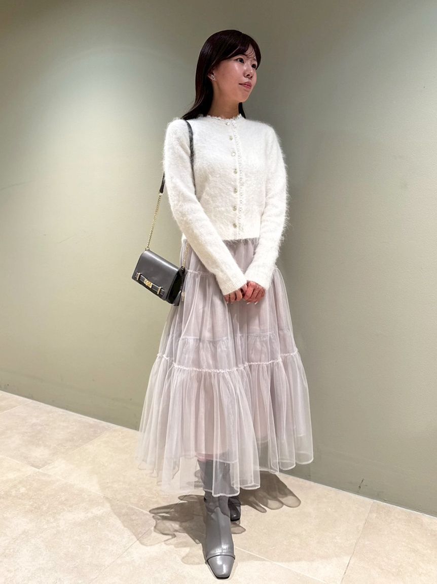 CELFORD「レーストリミングニットカーディガン」|カーディガン|