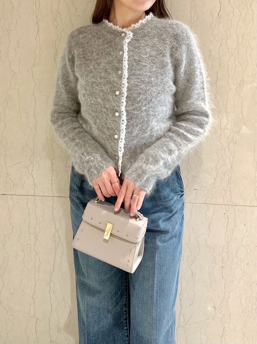 CELFORD「レーストリミングニットカーディガン」|カーディガン|