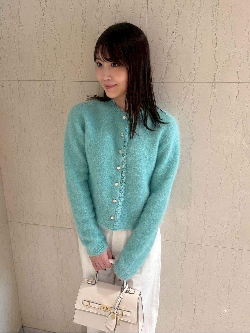 CELFORD「レーストリミングニットカーディガン」|カーディガン|